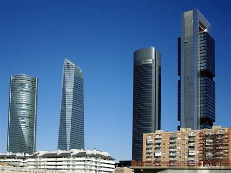 Spain Madrid Buildings Atocha Architecture Tower Urban Facades