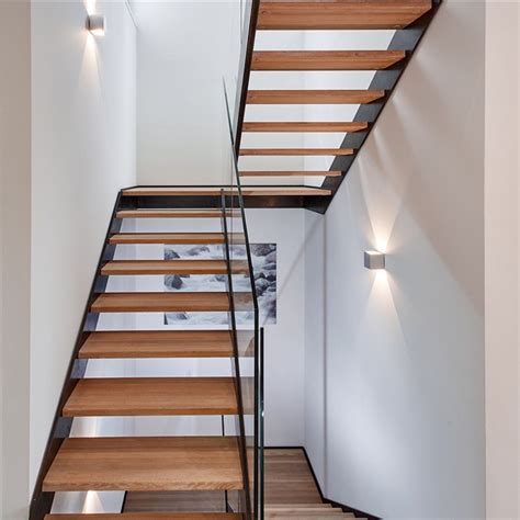 Modern Build U Shaped Stairs Interior Solid Wood Staircase Design Pr T79