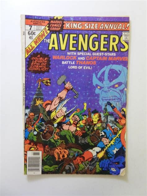 The Avengers Annual 7 1977 Gdvg Condition 1 Spine Split Comic
