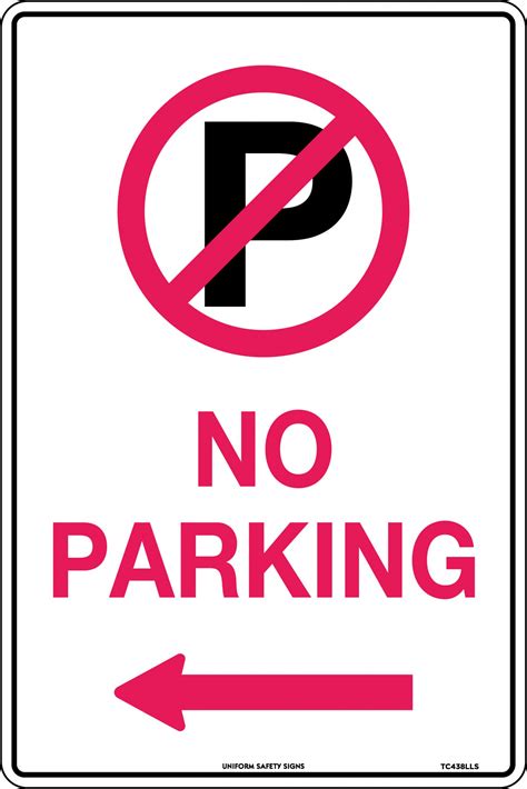 No Parking With Left Right Or Double Arrow And Symbol Signs