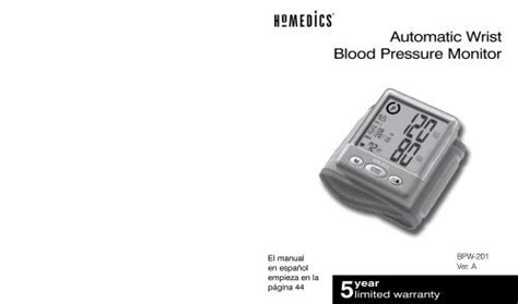 Automatic Wrist Blood Pressure Monitor Homedics Inc