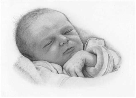 Newborn Joshua Drawn By Jebsart Realistic Graphite Pencil Drawing
