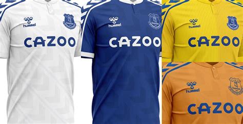 The new 2020/21 everton home kit, which features hummel's iconic chevrons across the shoulders and sleeves was revealed on friday 3 july to wide acclaim. Classy Hummel Everton 20-21 Home, Away + 2 Alternative Kit ...