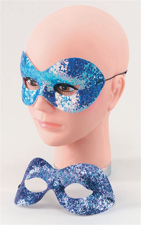 Blue Glitter Eye Mask