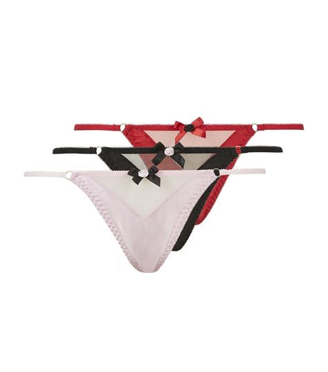 Agent Provocateur Silk Trixie Thong Set In Pink Lyst