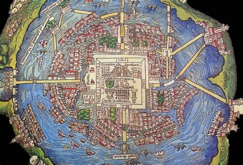 Tenochtitlan Mapa De Mexico Mapas Antiguos Mexico Ten