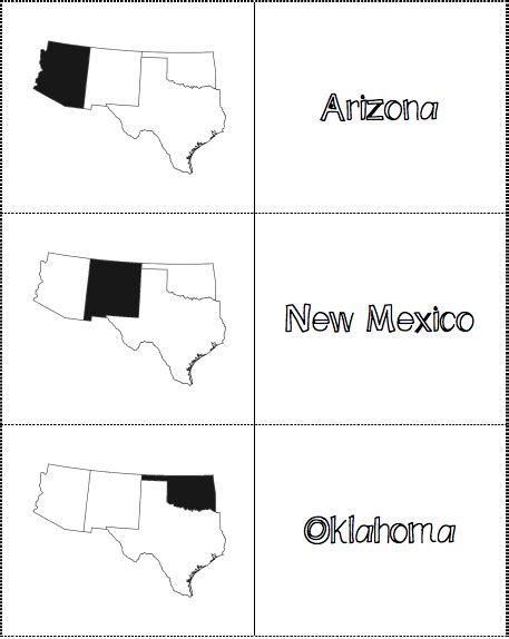 Southwest Region Of The United States With Capitals