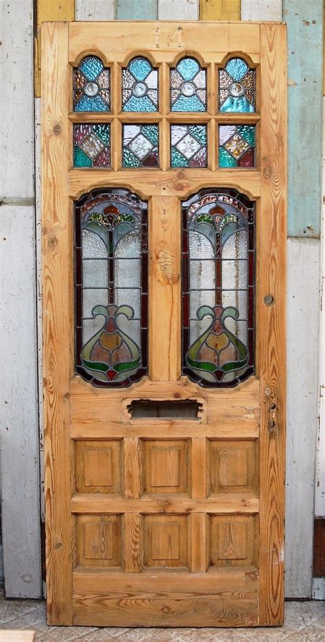 Front Door With Stained Glass Victorian Glass Door Ideas