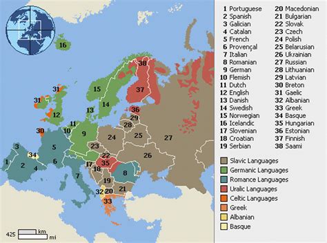 The European Languages Indo European Languages Map