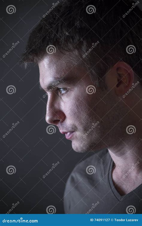 Left Profile Of A Young Man S Face Stock Image Image Of Sidenyoung