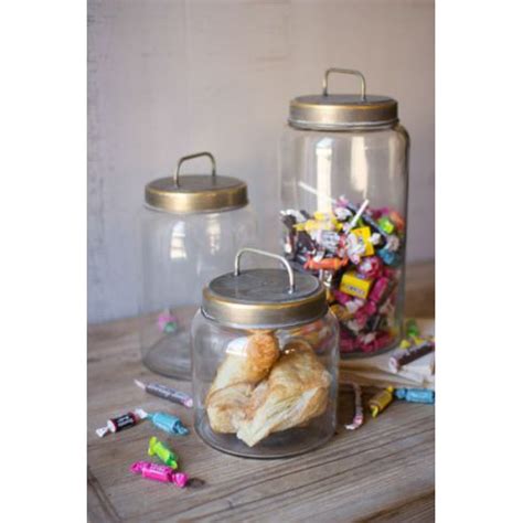 Glass Jars With Metal Lids Set Of 3 Ready To Save