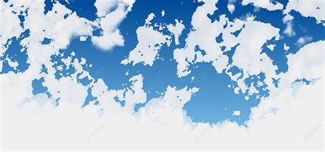 Deep Blue Sky With White Clouds Background Design Sky Background