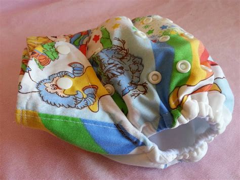 Sassycloth One Size Pocket Diaper With Rainbow Brite Cotton
