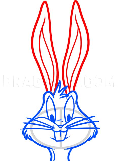 How To Draw Bugs Bunny Head