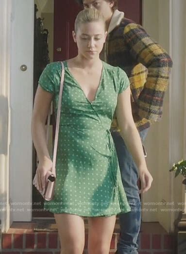 Wornontv Bettys Green Polka Dot Wrap Dress On Riverdale Lili