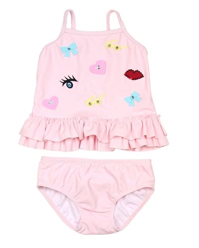 Kate Mack Little Girls Two Piece Swimsuit Oodles Of Doodles Biscotti