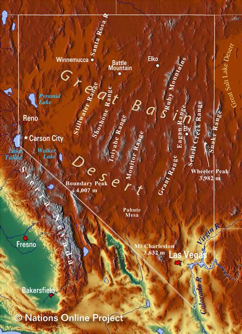 Reference Maps Of Nevada USA Nations Online Project
