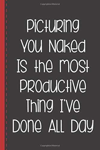 Picturing You Naked Is The Most Productive Thing I Ve Done All Day Blank Lined Novelty Notebook