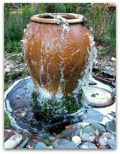Turn A Vase Into Water Fountain Diy Garden Fountains Diy Water