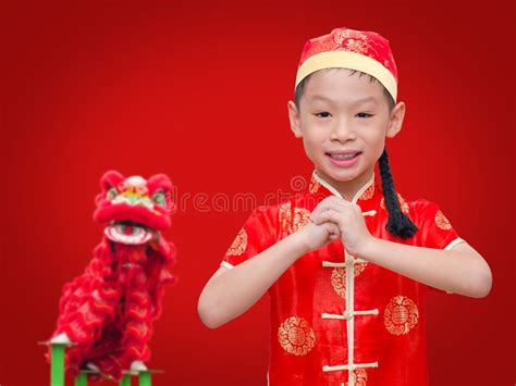 Happy Chinese New Year Young Asian Man Gesture Congratul Stock Photos