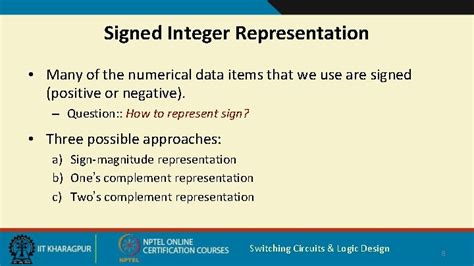 Lecture 03 Signed And Unsigned Binary Number Representation