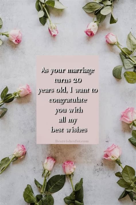 Happy 20th Wedding Anniversary Wishes Quotes
