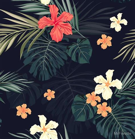 Floral Tropical Background Hd A Stunning Wallpaper Design With A