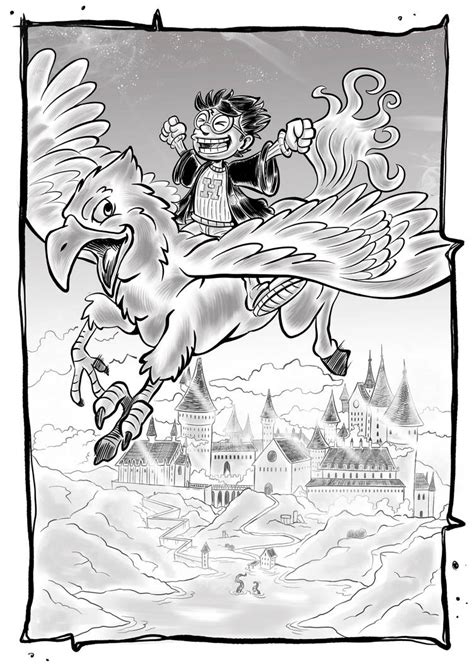 Harry Potter Fanartfirst Flight On The Hippogriff By Caoticart On