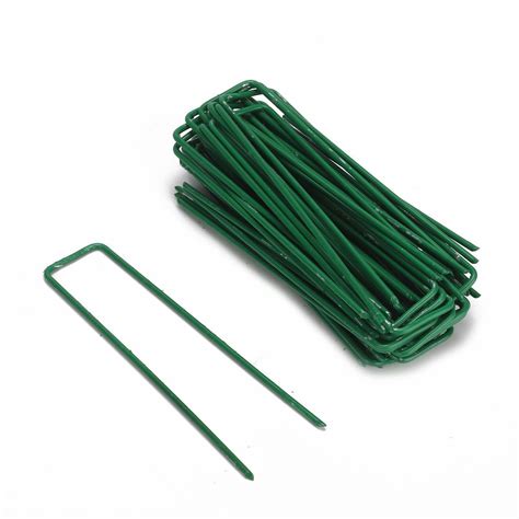 U Pins Green Artificial Grass Turf Galvanised Metal Pegs Staples Weed Hooks Ebay