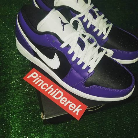 Nike Air Jordan 1 Low Purple Black 100 Authentic With Receipt