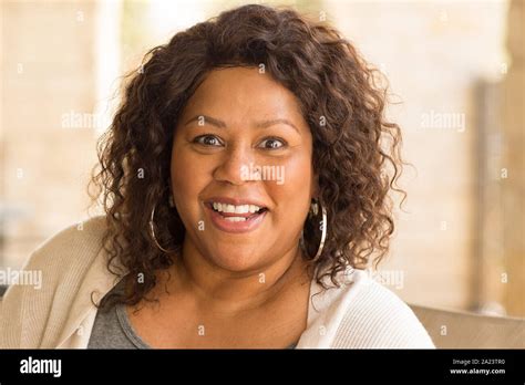 Beautiful Mature African American Woman Smiling And Laughing Stock