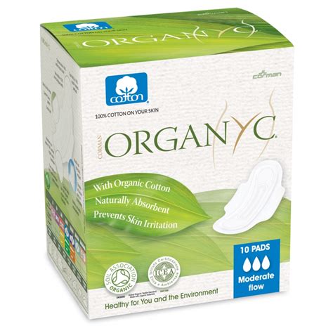 organyc sanitary pads moderate flow with folded wings 100 organic cotton