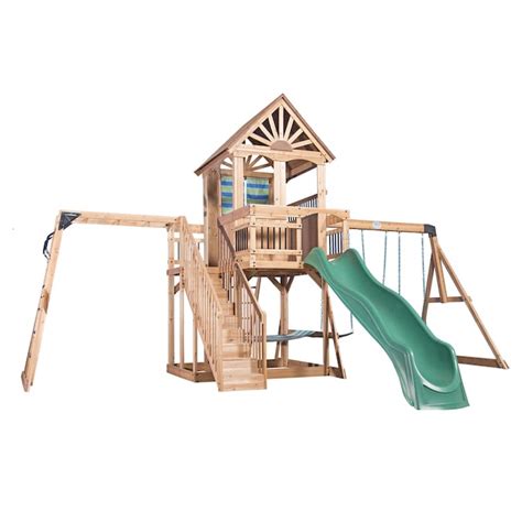 Backyard Discovery Oceanview Residential Wood Playset In The Wood