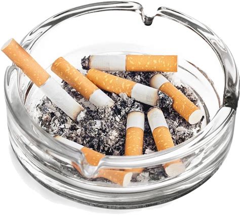 Cigarettes Transparent Ashtray Png  Black And White Clipart Large