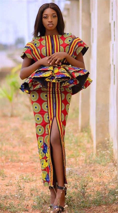 Great African Print Peplum Dress African Print Fashion African