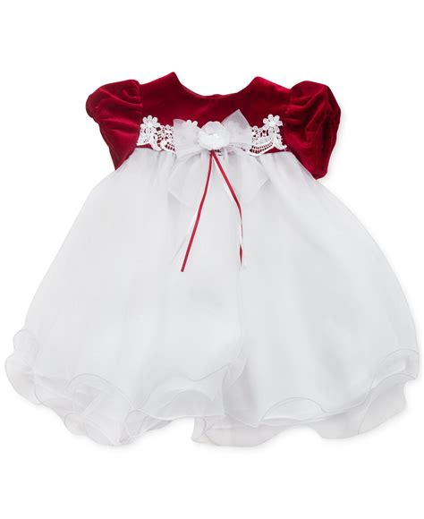 Rare Editions Baby Girls Velvet Capsleeve Special Occasion Dress
