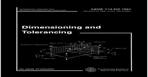 Pdf Asme Y145m 1994 Engineering Drawing Dimension Ing And Tolerancing