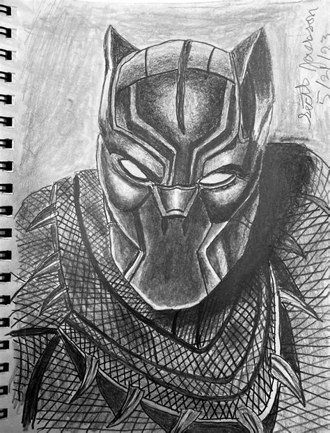 Black Panther Fan Art Pencil Sketch By Sejphotography On Deviantart