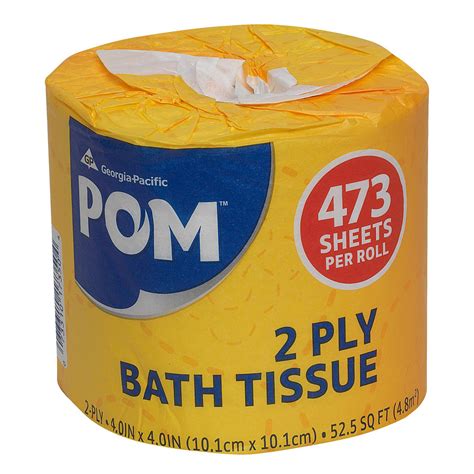 Toilet paper is one of those products that you probably don't put much thought into. Free Shipping 45 Rolls 2 Ply/473 Sheets POM Bath Tissue ...