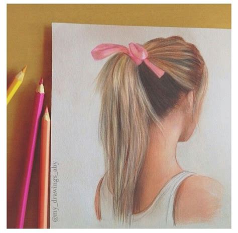 Ponytail Hair Drawing Cool Draw Hahaha I Want To Try This Drawing