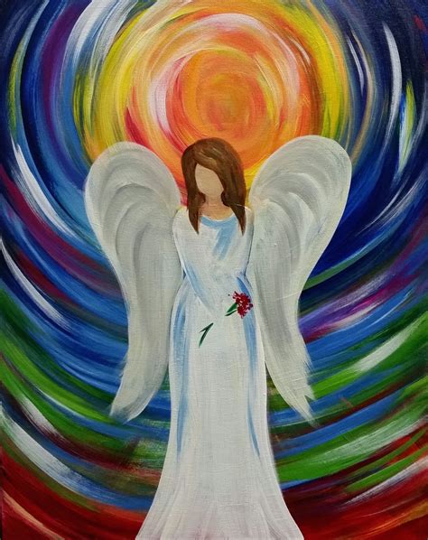 Bright Angel Simple Canvas Paintings Canvas Painting Angel Painting