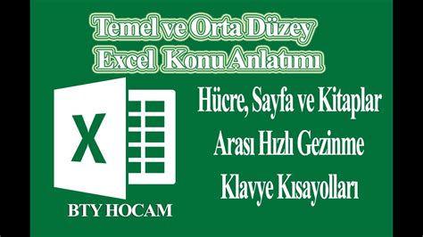 Excel Konu Anlat M Ders H Cre Sayfa Ve Kitaplar Aras H Zl