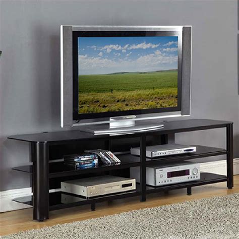 Innovex Oxford Series 75 Inch Flat Screen Tv Stand Black Glass Tpt73g29