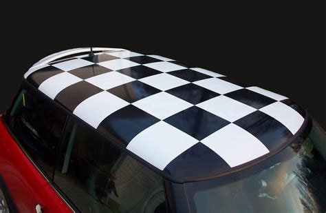 Mini Cooper Checkered Roof Decal Etsy