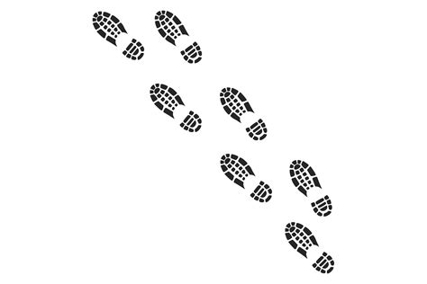 Footprint Trail Human Step Marks Walk Graphic By Onyxproj · Creative