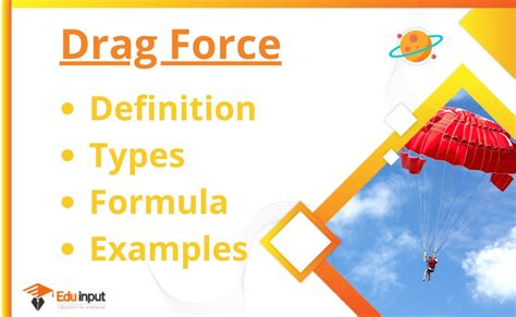 Drag Force Definition Formula Types And Examples