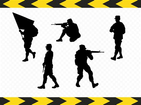 Army Soldiers Infantry Svg Clipart Clip Art Silhouette Cut