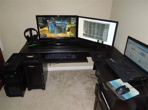 L Shaped Gaming Desk Amazon Com Computer Gaming Desk L Shaped Corner