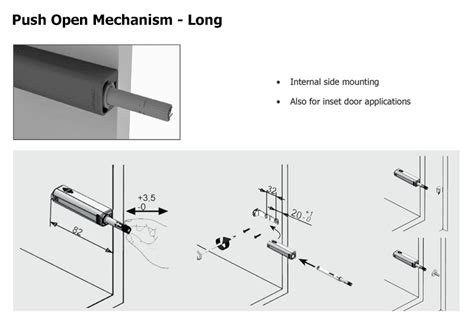 Hinges And Lift Systems Push Open Mechanism Long From Ney