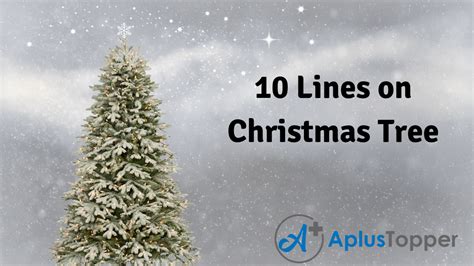 10 Lines On Christmas Tree For Students And Children In English A